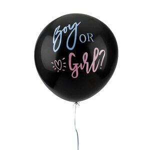 2PC Gender Reveal Black Confetti Balloons